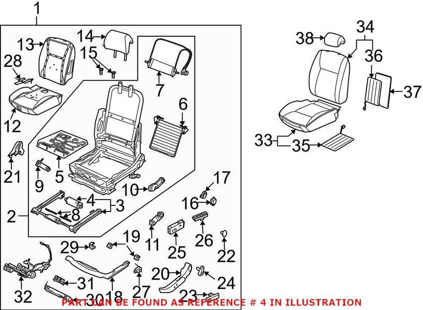 SAAB Seat Motor (Lateral Adjustment) 24467318